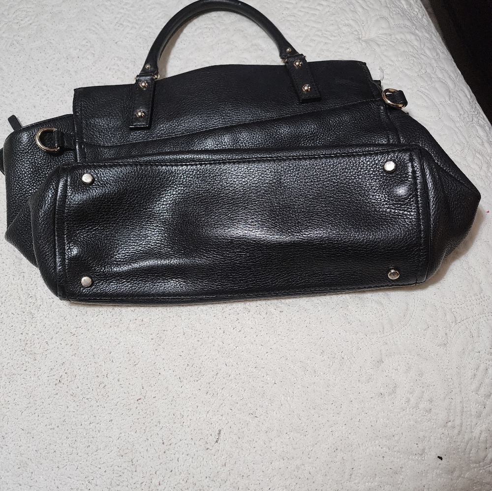 Black leather handbag - Picture 4 of 5